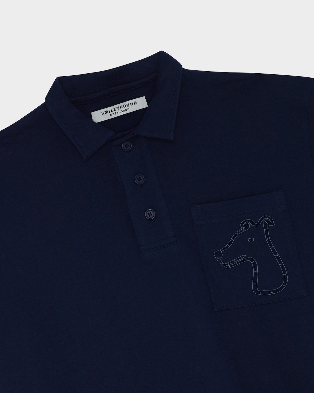 SMILEYHOUND CUT-OUT LOGO POCKET POLO