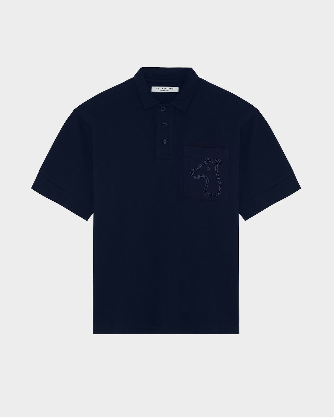 SMILEYHOUND CUT-OUT LOGO POCKET POLO
