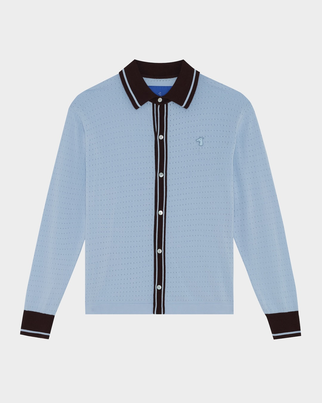 SMILEYHOUND KNITTED SHIRT WITH CONTRASTING CUFFS AND COLLAR