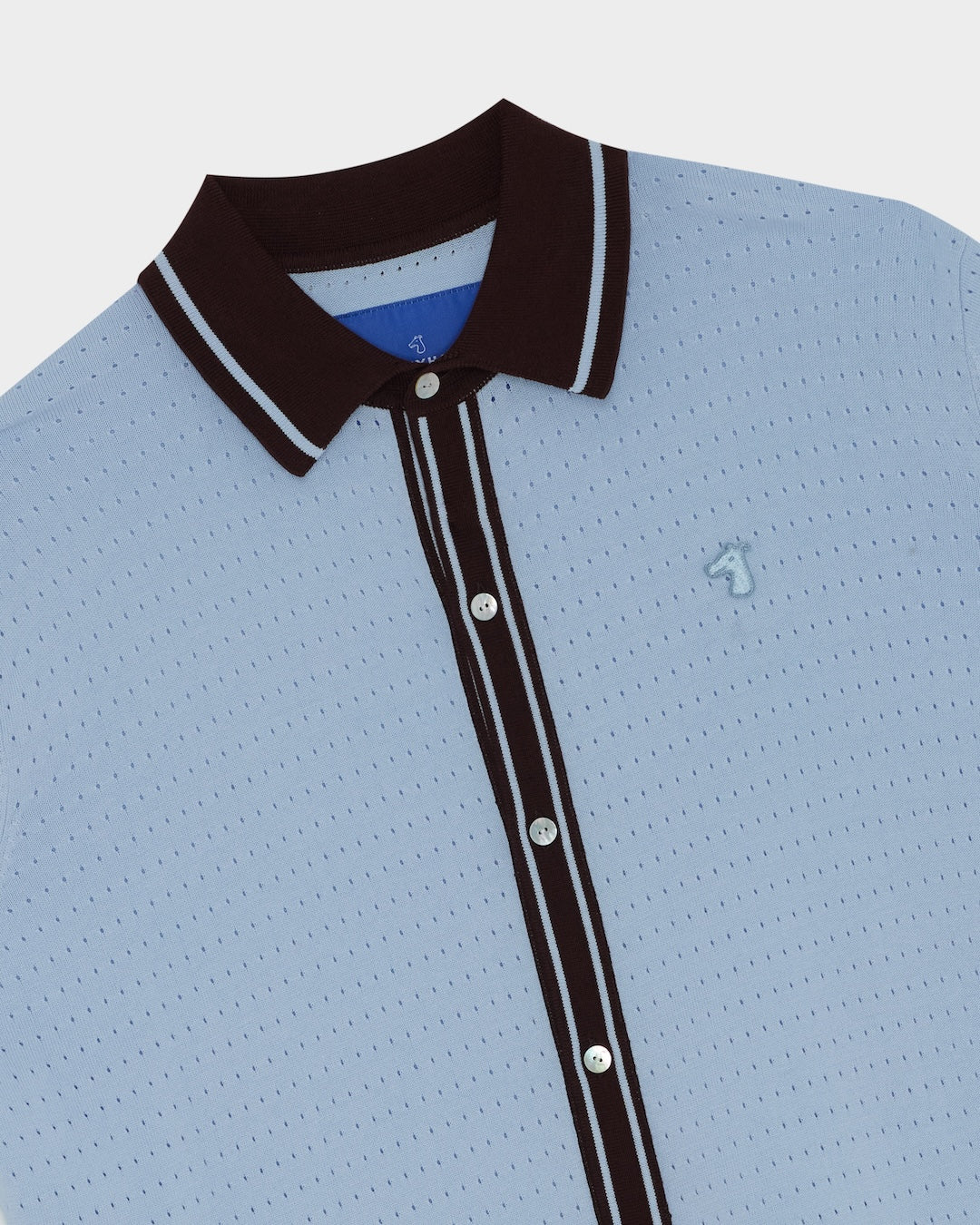 SMILEYHOUND KNITTED SHIRT WITH CONTRASTING CUFFS AND COLLAR