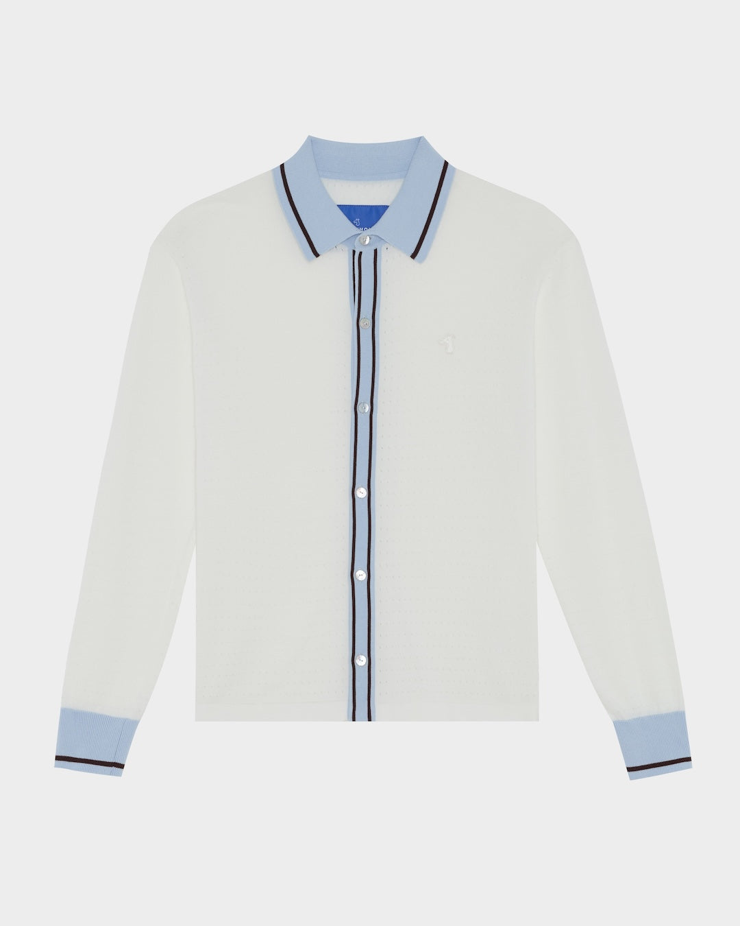SMILEYHOUND KNITTED SHIRT WITH CONTRASTING CUFFS AND COLLAR
