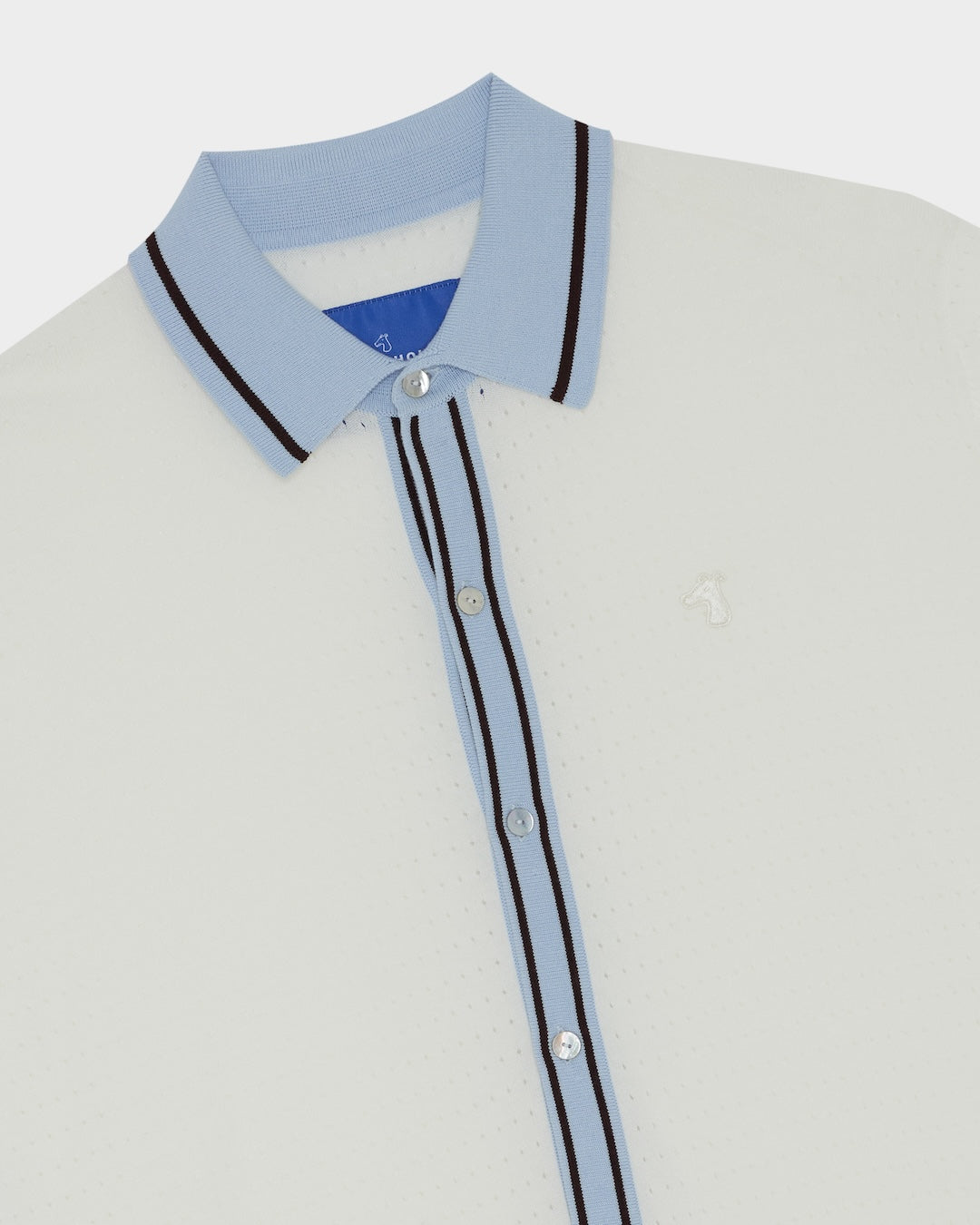 SMILEYHOUND KNITTED SHIRT WITH CONTRASTING CUFFS AND COLLAR
