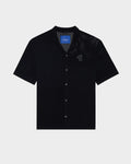 SMILEYHOUND MIXED-TEXTURE KNITTED CAMP SHIRT