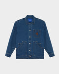 SMILEYHOUND DENIM WORK JACKET WITH DOUBLE-LAYER POCKETS