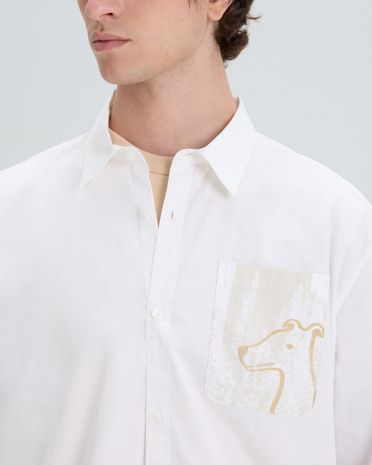 POCKET SHIRT WITH GRAPHIC PRINTED