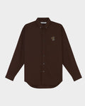 SMILEYHOUND RIBBON LOGO LINEN BUTTON-DOWN SHIRT
