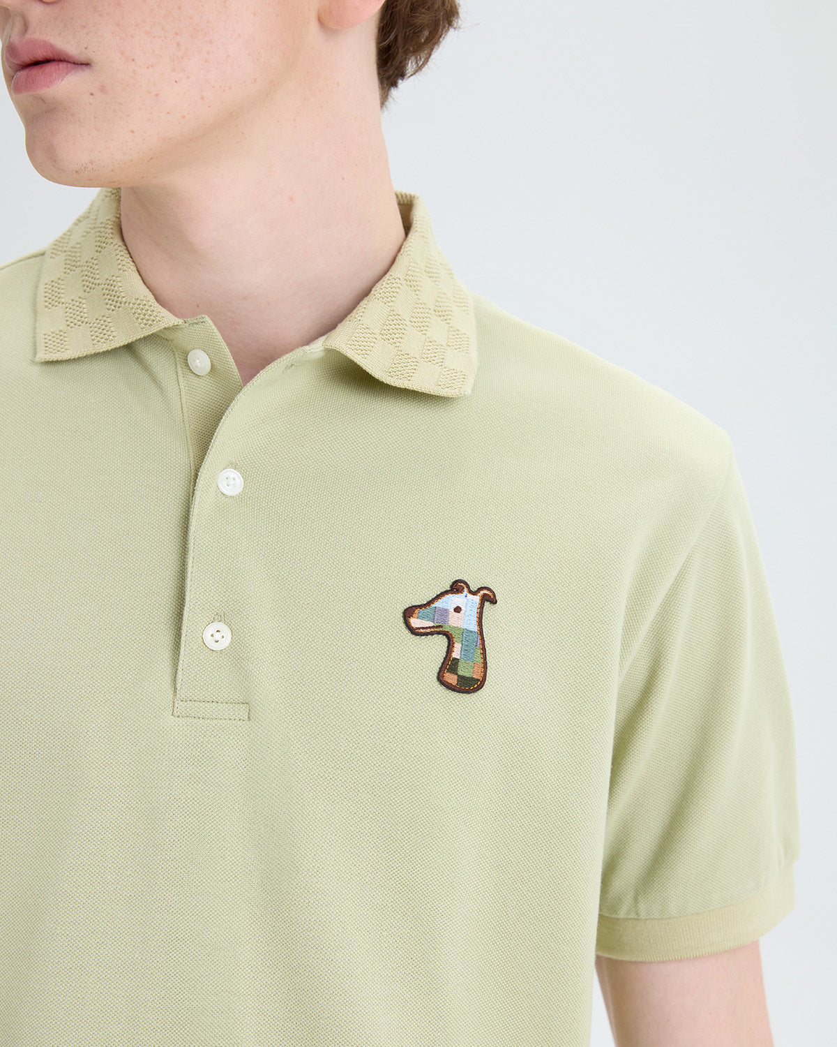 PIQUE POLO SHIRT WITH LOGO EMBROIDERED