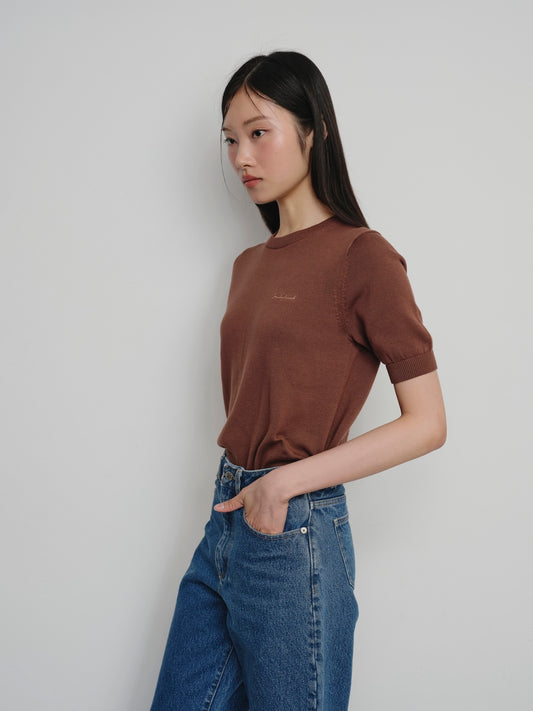 BESTIE SHORT-SLEEVE KNITTED TEE