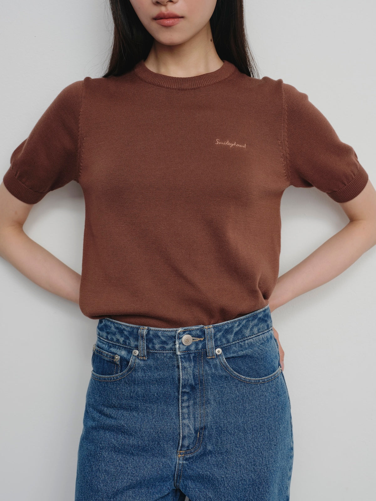 BESTIE SHORT-SLEEVE KNITTED TEE
