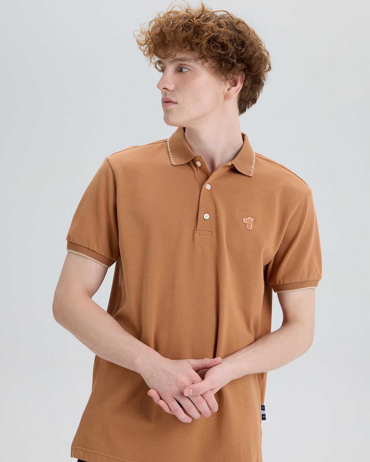 PIQUE POLO SHIRT WITH LOGO EMBROIDERED