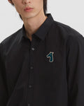 POPLIN REGULAR SHIRT WITH LOGO EMBROIDERED