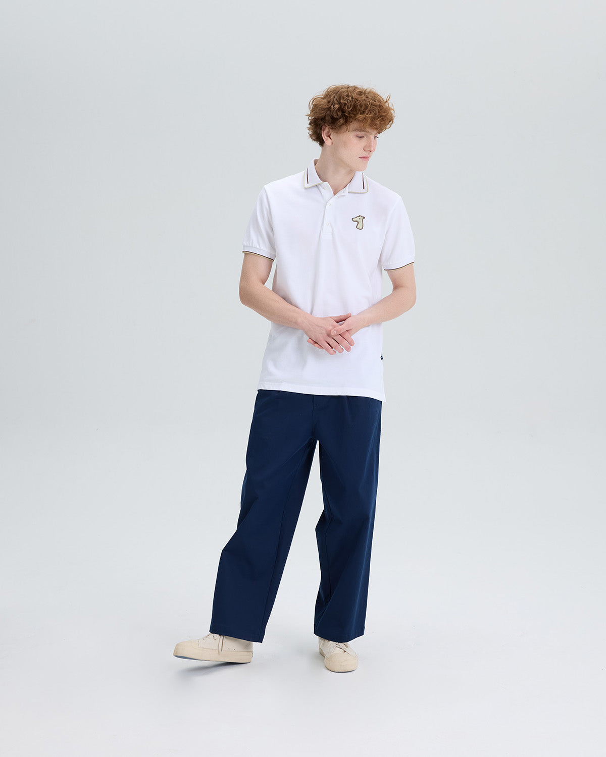 PIQUE POLO SHIRT WITH LOGO EMBROIDERED