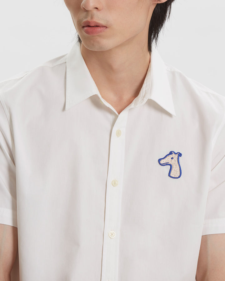 SHORT SLEEVE SHIRT WITH LOGO EMBROIDERED