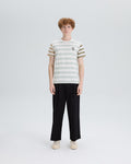 CLASSIC FIT STRIPED T-SHIRT WITH LOGO EMBROIDERED