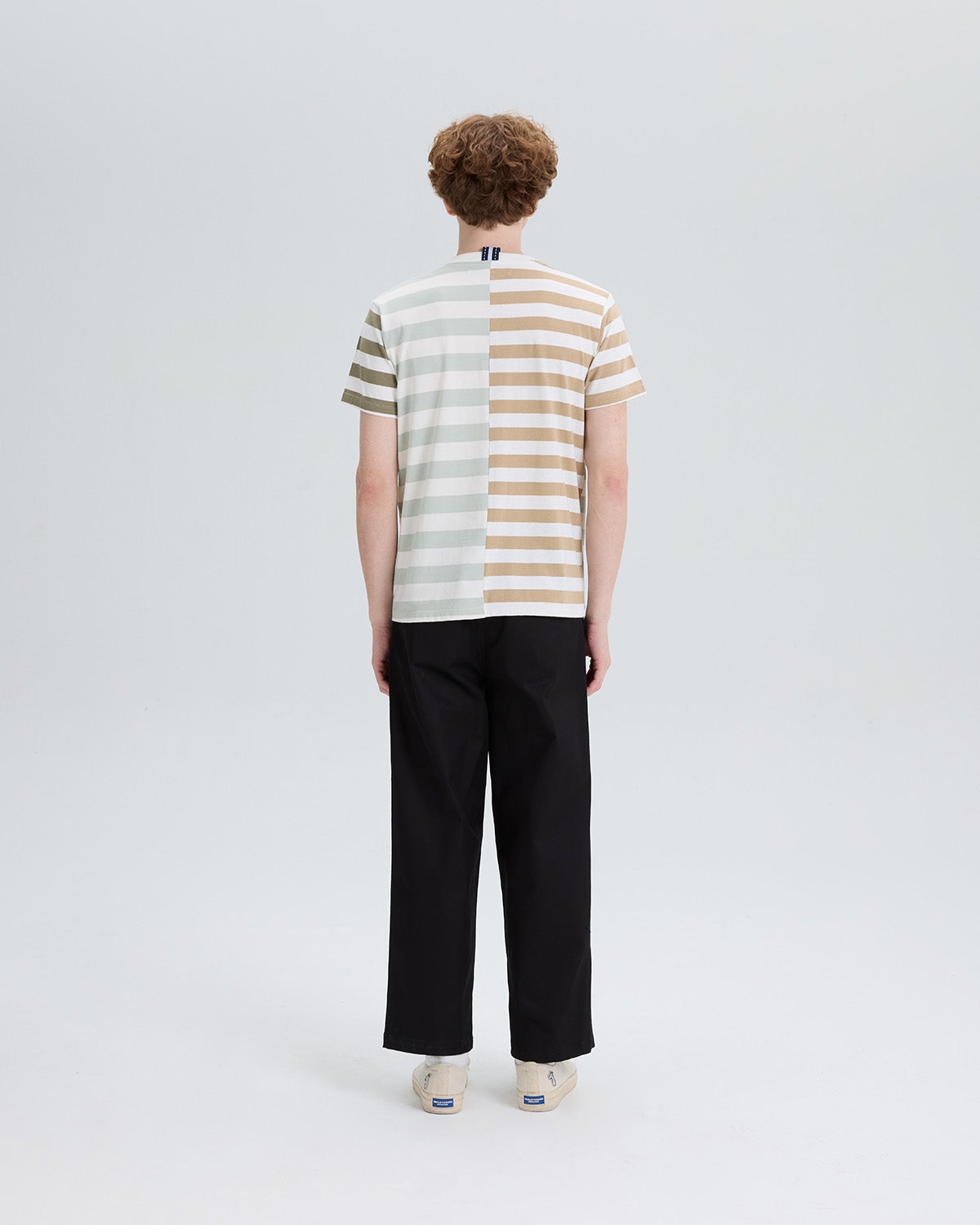 CLASSIC FIT STRIPED T-SHIRT WITH LOGO EMBROIDERED