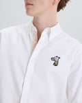 OXFORD SLIM SHIRT WITH LOGO EMBROIDERED