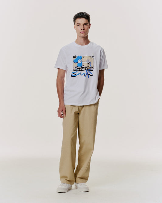 CLASSIC FIT T-SHIRT WITH LOGO GRAPHIC PRINT