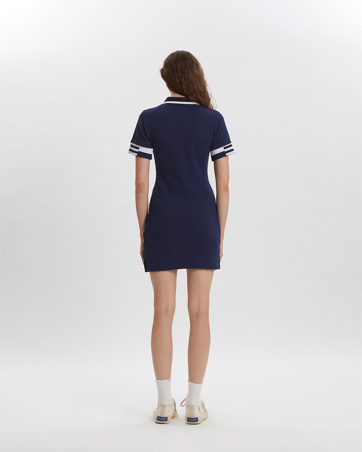 PIQUE POLO DRESS  WITH LOGO EMBROIDERED
