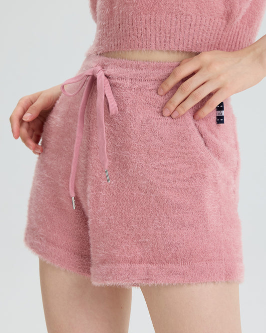 SHAG KNIT STRETCH NYLON SHORTS