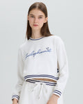 CROPPED SWEATSHIRT WITH LOGO EMBROIDERED