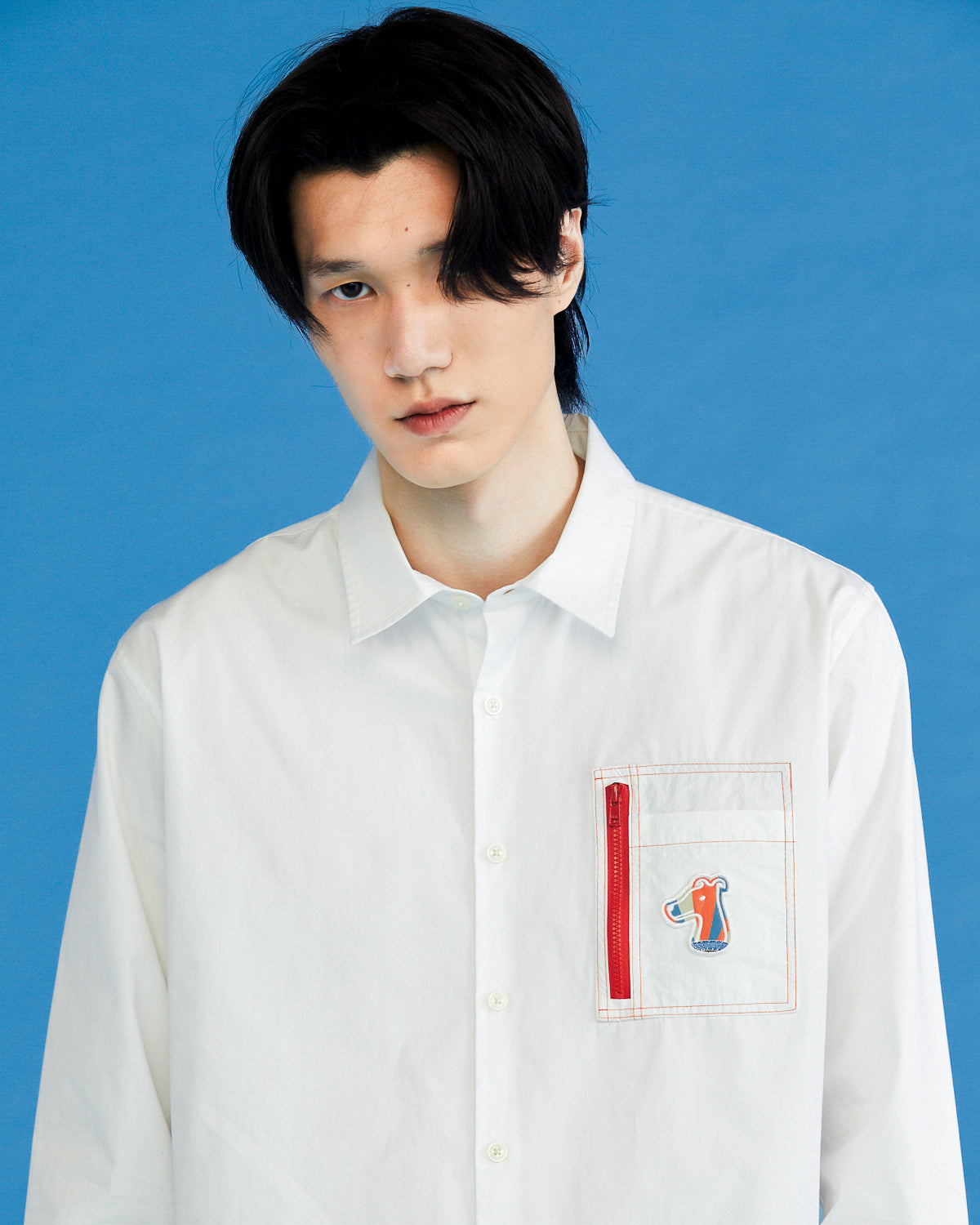 POCKET SHIRT WITH LOGO EMBROIDERED