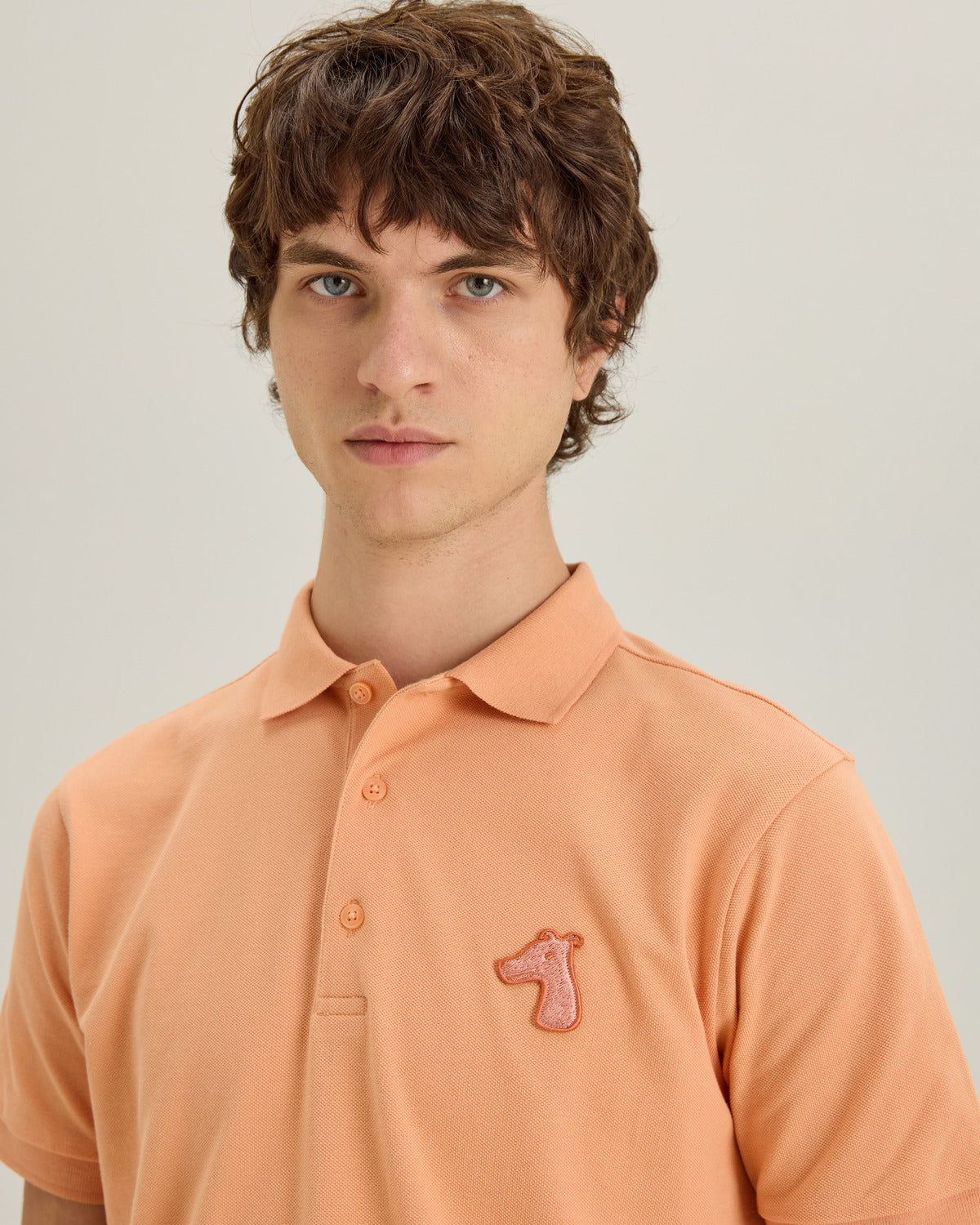 PIQUE POLO SHIRT WITH LOGO EMBROIDERED