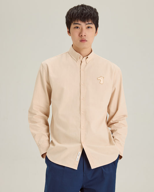 OXFORD SLIM SHIRT WITH LOGO EMBROIDERED