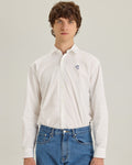 POPLIN REGULAR SHIRT WITH LOGO EMBROIDERED