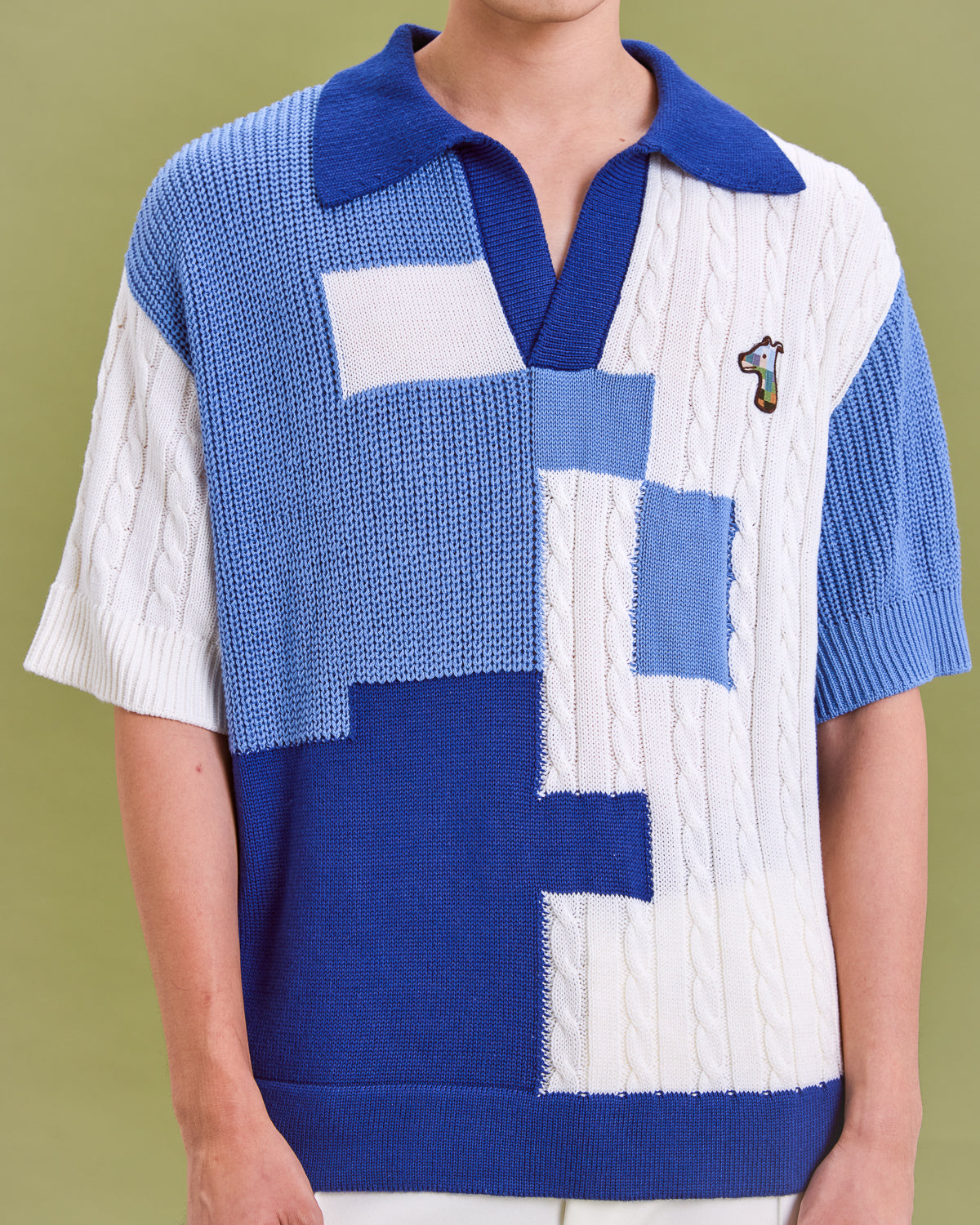 SMILEYHOUND KNIT COLOR-BLOCK POLO