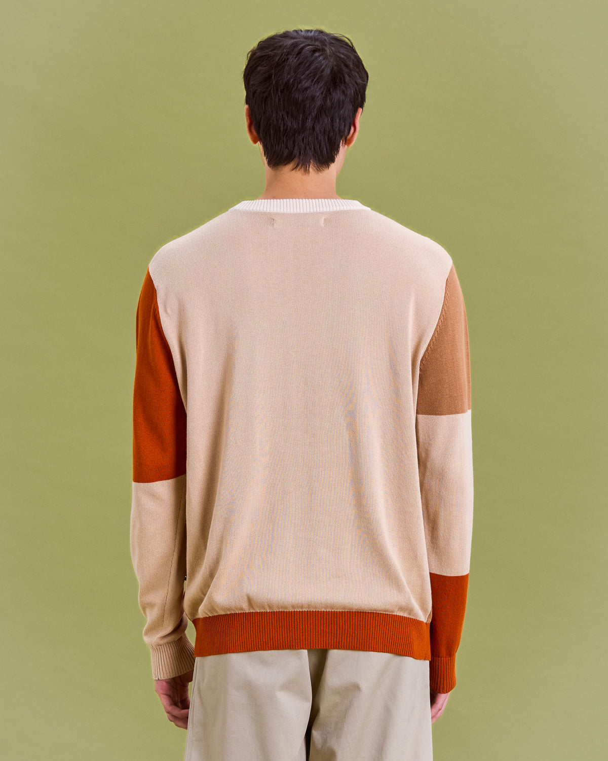 COLOR-BLOCK SWEATSHIRT WITH LOGO EMBROIDERED