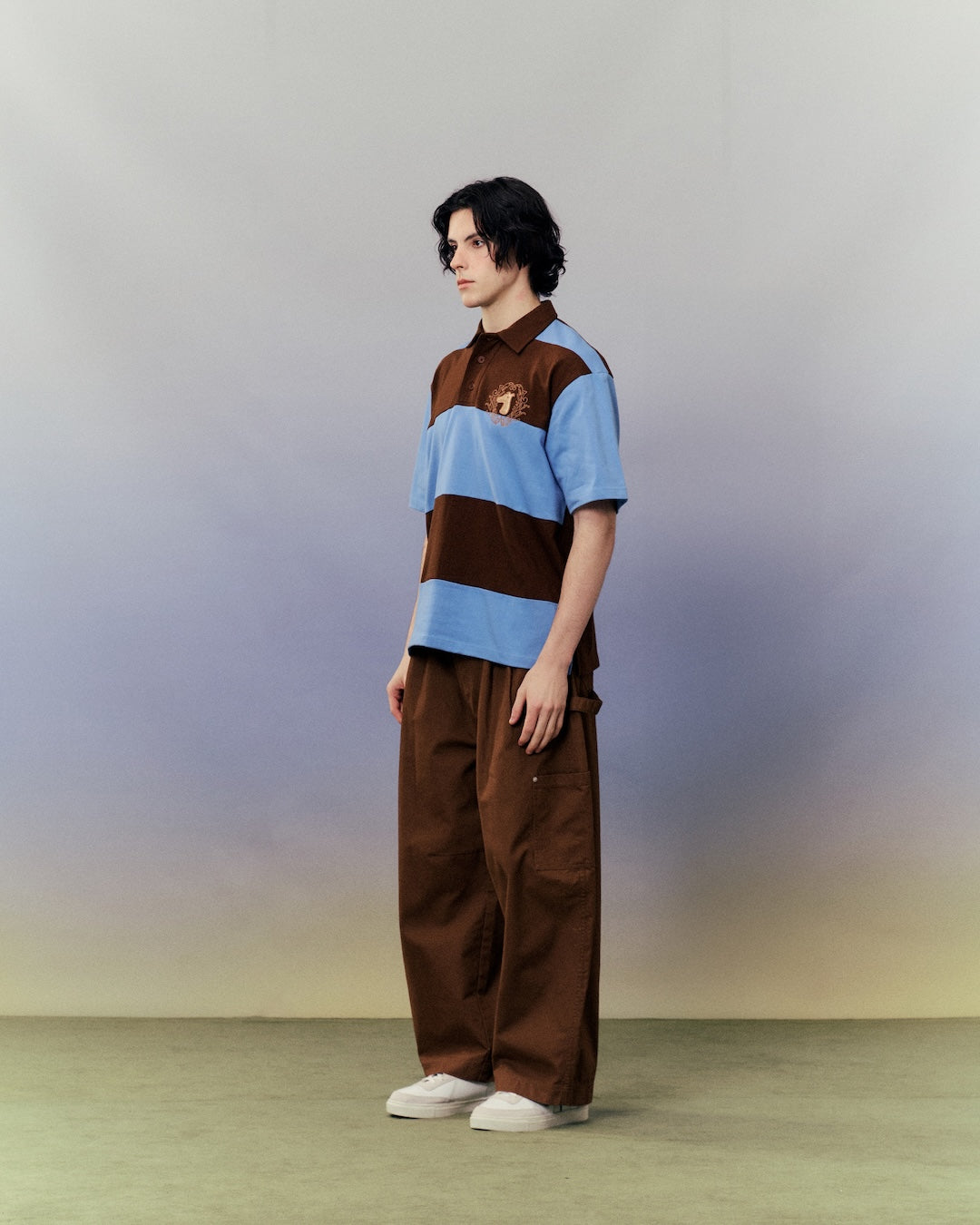 SMILEYHOUND STRIPED POLO WITH SUMMER CLUB LOGO