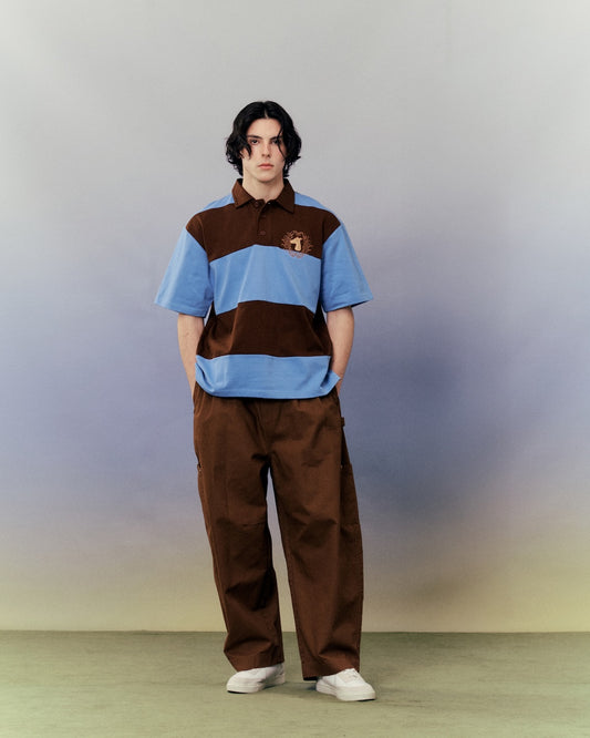 SMILEYHOUND STRIPED POLO WITH SUMMER CLUB LOGO