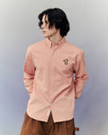 SMILEYHOUND RIBBON LOGO LINEN BUTTON-DOWN SHIRT