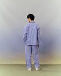 SMILEYHOUND PAJAMA-STRIPE PIPED LOUNGE SHIRT