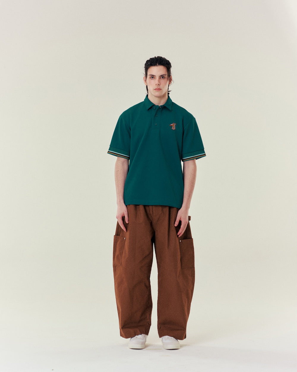 SMILEYHOUND CONTRAST SLEEVE STRIPE POLO WITH RIBBON LOGO