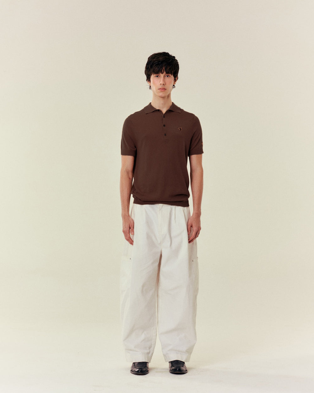 SMILEYHOUND KNITTED POLO SHIRT EMBROIDERED LOGO