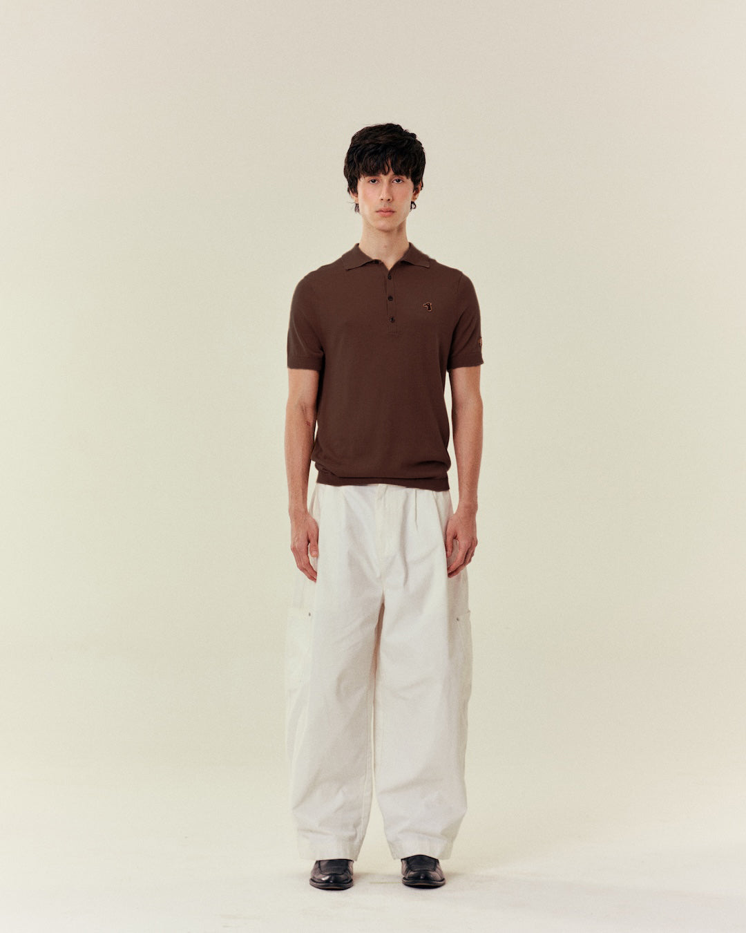 SMILEYHOUND KNITTED POLO SHIRT EMBROIDERED LOGO