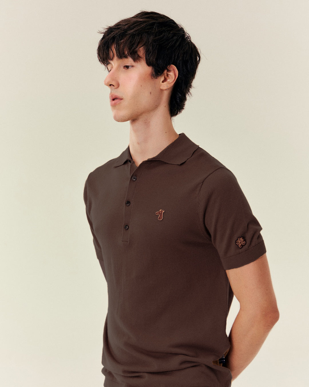 SMILEYHOUND KNITTED POLO SHIRT EMBROIDERED LOGO