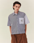 SMILEYHOUND CROPPED PANEL STRIPE SHIRT