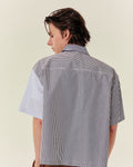 SMILEYHOUND CROPPED PANEL STRIPE SHIRT
