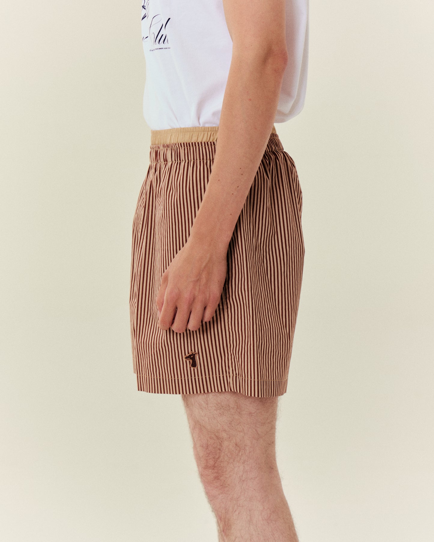 SMILEYHOUND LAYERED WAIST STRIPE SHORTS