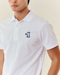 SMILEYHOUND SOLID RIBBED RIBBON LOGO POLO SHIRT