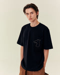 SMILEYHOUND CUT-OUT LOGO POCKET T-SHIRT