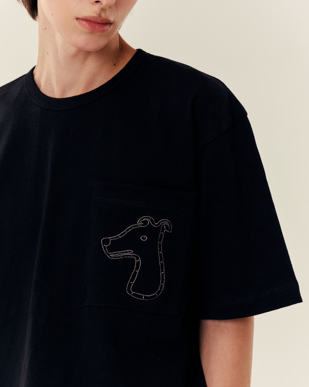 SMILEYHOUND CUT-OUT LOGO POCKET T-SHIRT