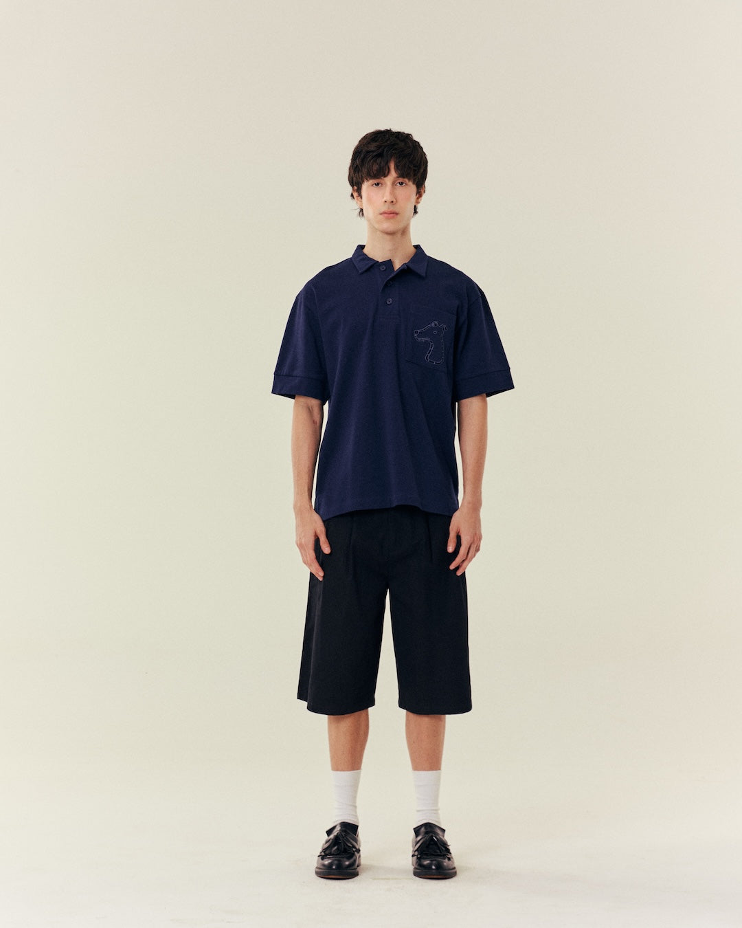 SMILEYHOUND CUT-OUT LOGO POCKET POLO