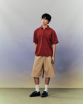 SMILEYHOUND TERRY HALF-ZIP POLO WITH SCRIPT INITIAL LOGO