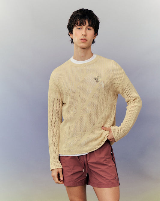SMILEYHOUND SCRIPT INITIAL KNITTED SWEATER