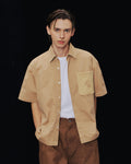 SMILEYHOUND GOODGATHER SHORT-SLEEVE SHIRT WITH RAW-EDGE PATCH POCKET