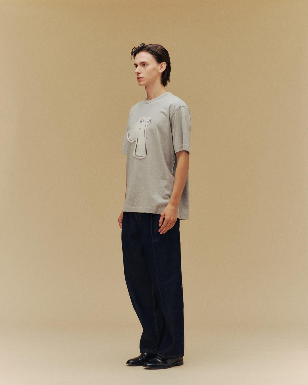 SMILEYHOUND GOODGATHER REVERSE FRENCH TERRY BOLD LOGO T-SHIRT