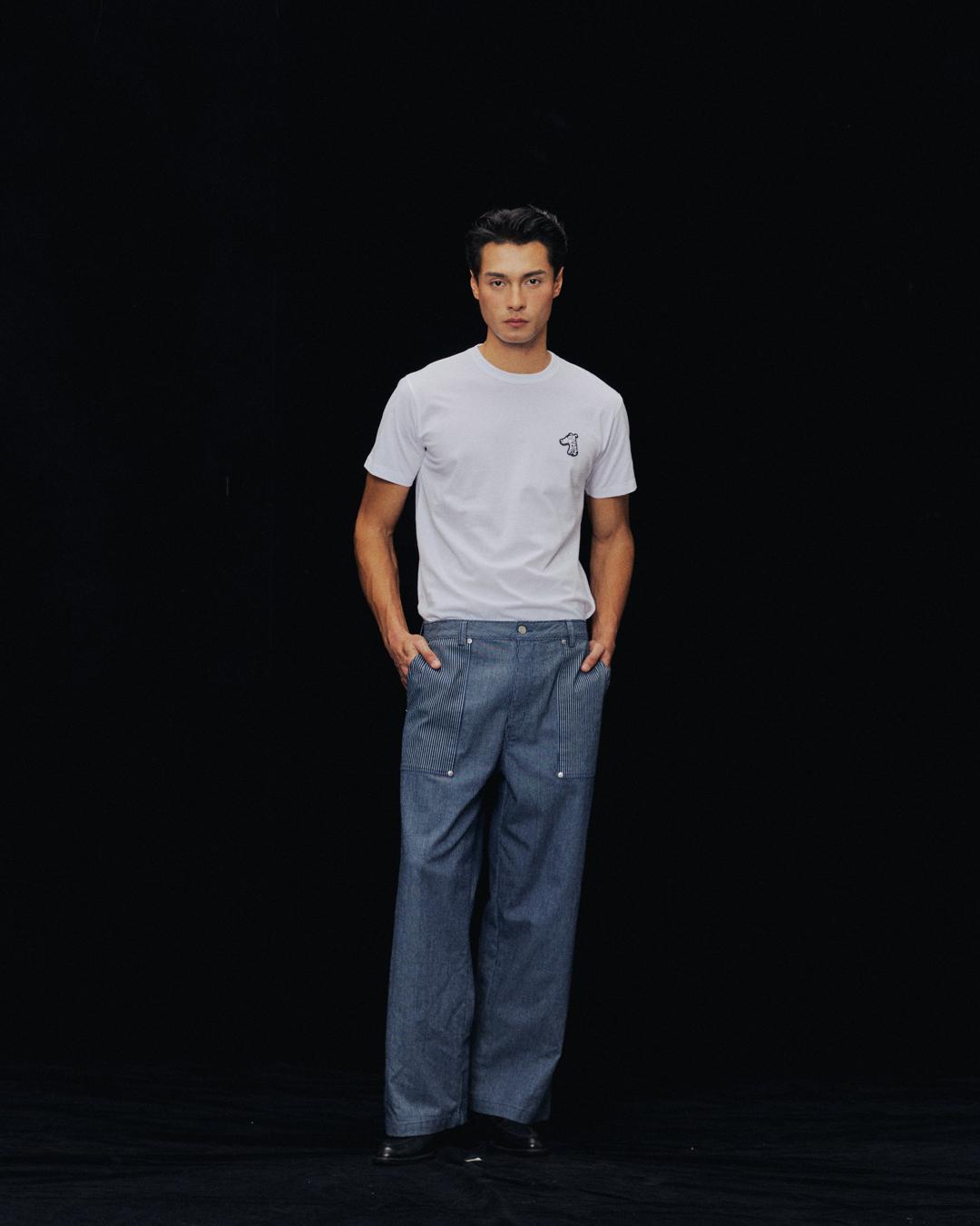 SMILEYHOUND GOODGATHER HICKORY MIX STRIPE WORKWEAR PANTS